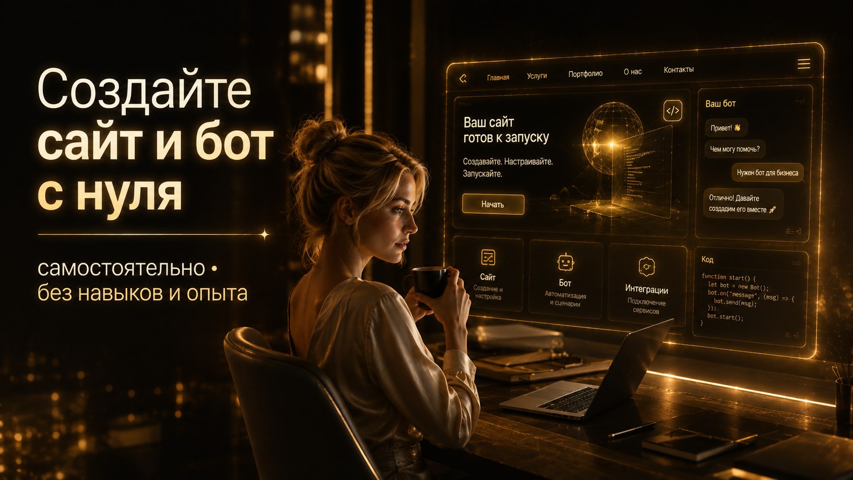 Сайт с помощью ИИ