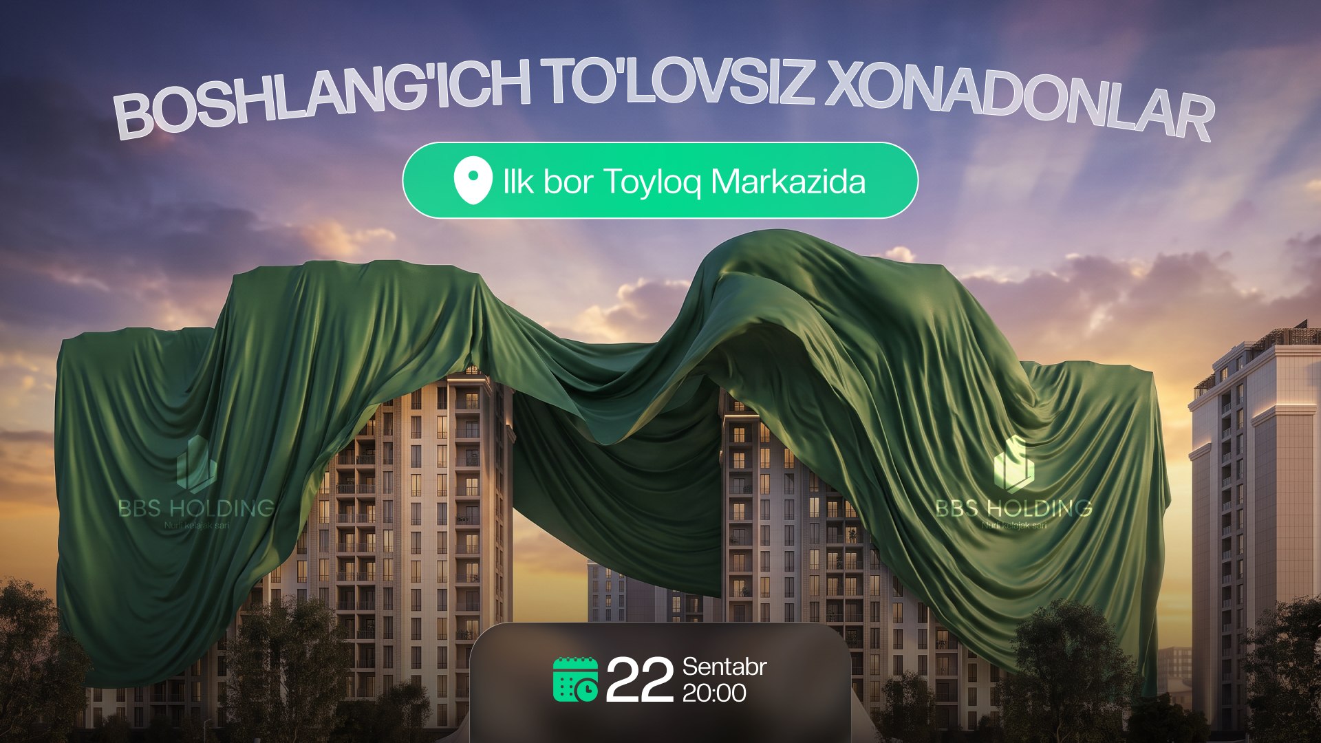 22-sentabr | Toyloq avenue loyihasi onlayn taqdimoti