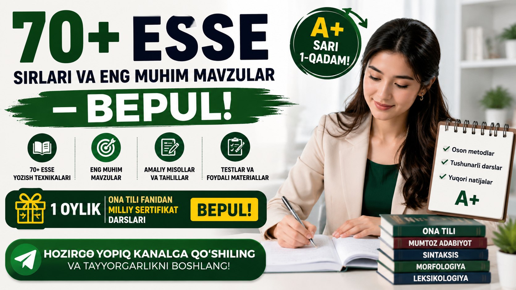 Iskandarova Ona tili Milliy Sertifikat