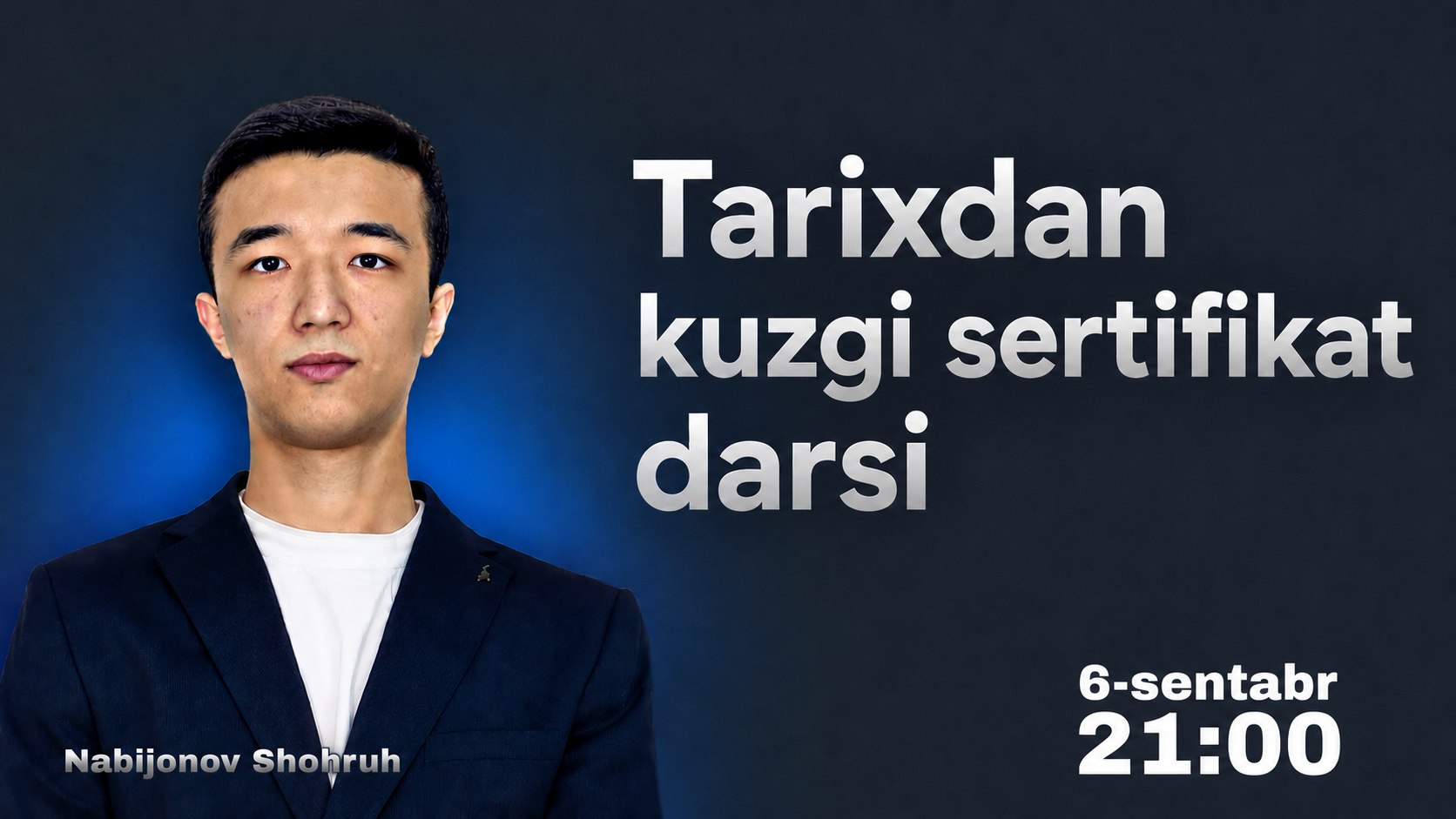 Nabijonov Shohruh | Tarix Milliy Sertifikat