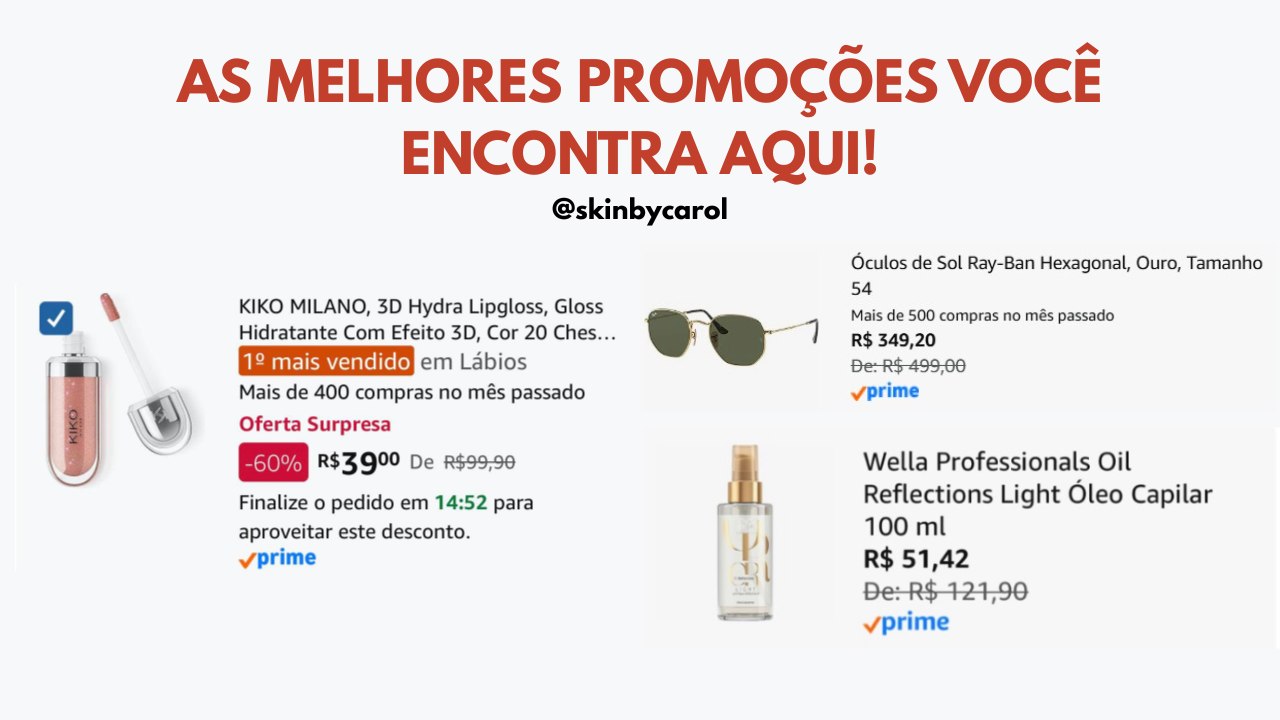 Promoções Skinbycarol 🚨