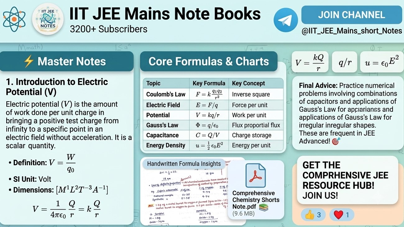 IIT JEE Mains short Notes Books