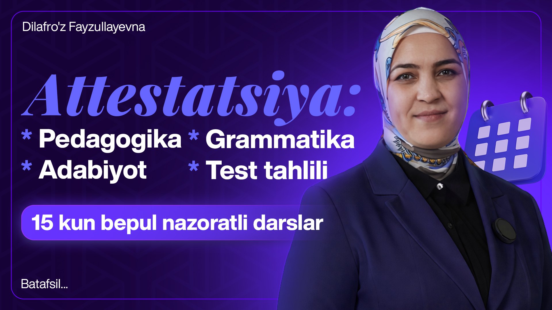 Dilafro'z Fayzullayevna | Habel | Ona tili